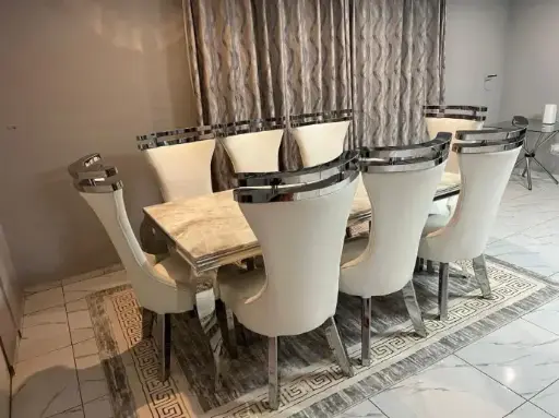 8-Seater Marble Dining Set